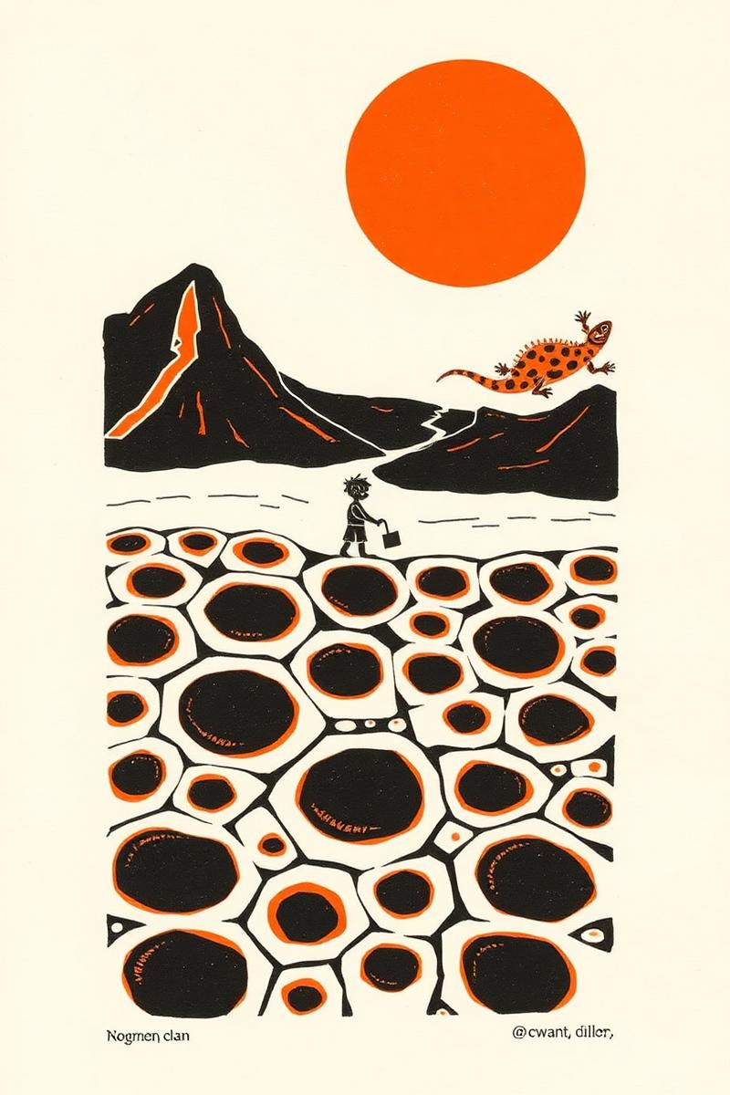 Illustrated cover plate for Holes by Louis Sachar